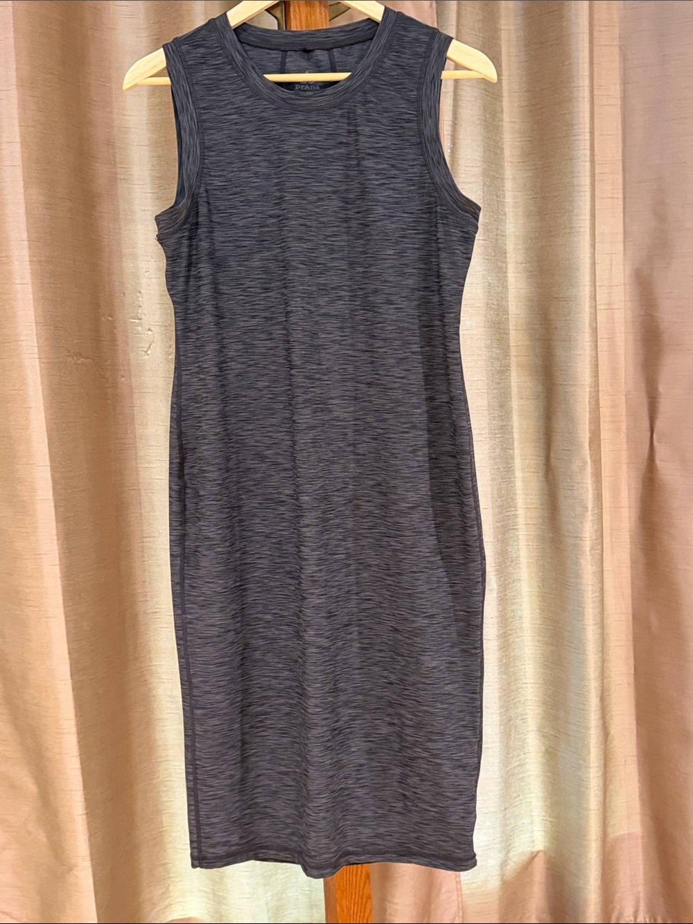 Prana Dark Gray Sleeveless Midi Tank Dress
